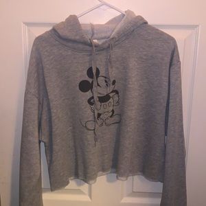 Cropped Mickey Mouse Hoodie